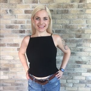 Black crop top